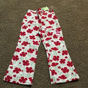 NWTs Vintage Gymboree poppy print pants Sz M-4